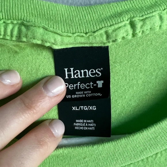 Green Hanes Tacos & Tequila Tee Shirt - Picture 3 of 4